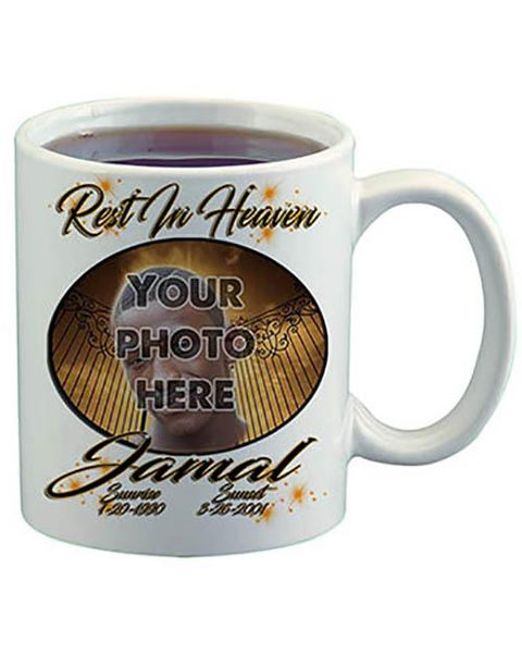PT003 Personalized Airbrush Your Photo On a Ceramic Coffee Mug Design Yours