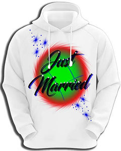 A002 Personalized Custom Airbrushed Name Writing Color Hoodie Design Yours