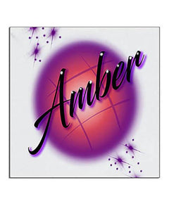 A004 Personalized Airbrush Name Design Ceramic Coaster Design Yours
