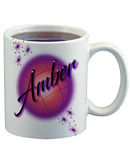 A004 Personalized Airbrush Name Design Ceramic Coffee Mug Design Yours
