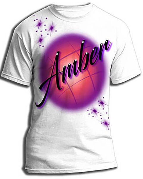 A004 Personalized Custom Airbrushed Name Writing Color Party Design Gift Shirt Design Yours