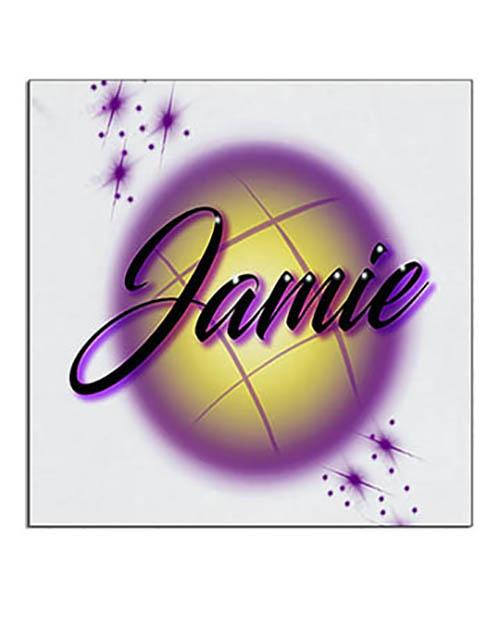 A006 Personalized Airbrush Name Design Ceramic Coaster Design Yours