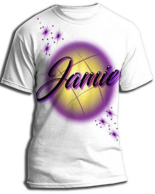 A006 Personalized Custom Airbrushed Name Writing Color Party Design Gift Shirt Design Yours