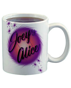 A007 Personalized Airbrush Name Design Ceramic Coffee Mug Design Yours