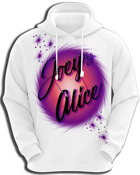 A007 Personalized Custom Airbrushed Name Writing Color Party Design Gift Hoodie Design Yours