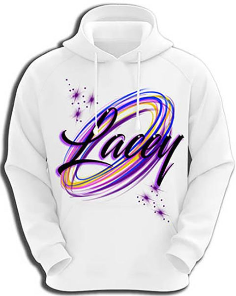 A008 Personalized Custom Airbrushed Name Writing Color Party Design Gift Hoodie Design Yours