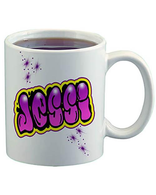 A009 Personalized Airbrush Name Design Ceramic Coffee Mug Design Yours