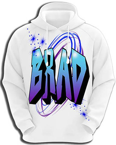 A012 Personalized Custom Airbrushed Name Writing Color Party Design Gift Hoodie Design Yours