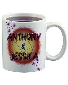 A013 Personalized Airbrush Name Design Ceramic Coffee Mug Design Yours