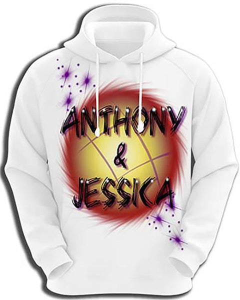 A013 Personalized Custom Airbrushed Name Writing Color Party Design Gift Hoodie Design Yours