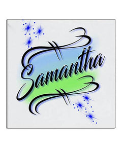 A015 Personalized Airbrush Name Design Ceramic Coaster Design Yours