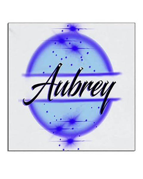 A017 Personalized Airbrush Name Design Ceramic Coaster Design Yours