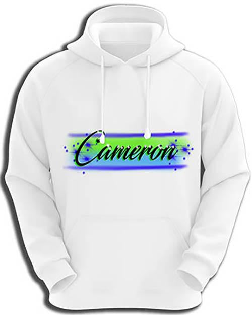 A018 Personalized Custom Airbrushed Name Writing Color Hoodie Design Yours