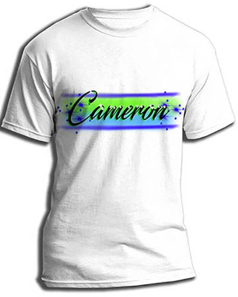A018 Personalized Custom Airbrushed Name Writing Color Shirt Design Yours