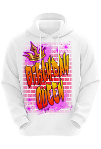 A029 Digitally Airbrush Painted Personalized Custom Graffiti Brick Name Design  Adult and Kids Hoodie Sweatshirt