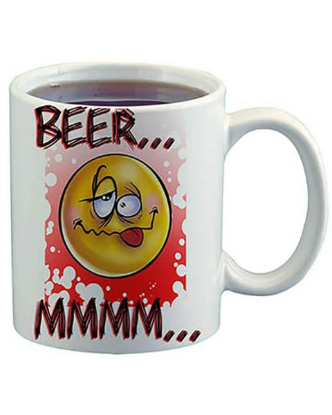 B035 Personalized Airbrush Drunk Emoji Ceramic Coffee Mug Design Yours