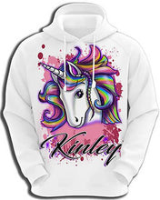 B142 Personalized Airbrush Unicorn Hoodie Sweatshirt Design Yours