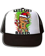 B153 Personalized Airbrush GingerBreadMan Snapback Trucker Hat Design Yours
