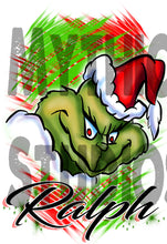B152 Personalized Airbrush Grinch License Plate Tag Design Yours