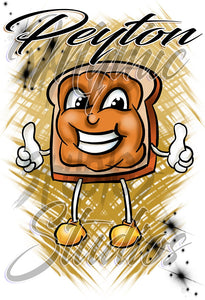 B234 Digitally Airbrush Painted Personalized Custom Peanut Butter Sandwich Adult and Kids Hoodie Sweatshirt
