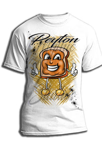 B234 Digitally Airbrush Painted Personalized Custom Peanut Butter Sandwich Adult and Kids T-Shirt