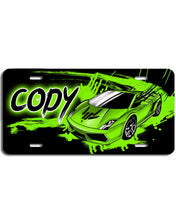 B235 Digitally Airbrush Painted Personalized Custom Race Car Queen   Auto License Plate Tag