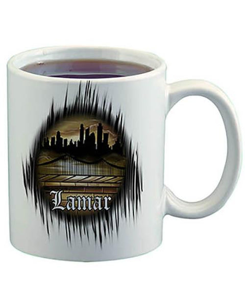 E021 Personalized Airbrush Urban city Graffiti Landscape Ceramic Coffee Mug Design Yours