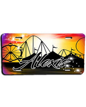 E030 Personalized Airbrush Carnival Ferris Wheel License Plate Tag Design Yours