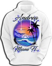 E031 Personalized Airbrush Ocean wave Hoodie Sweatshirt Design Yours