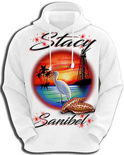 E034 Personalized Airbrush Lighthouse and Bird Hoodie Sweatshirt Design Yours