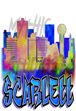 E038 Digitally Airbrush Painted Personalized Custom Urban City Building Landscape  Adult and Kids Hoodie Sweatshirt