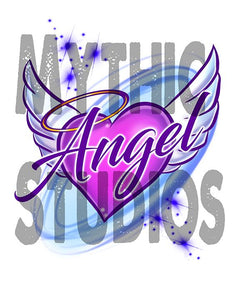 F006 Custom Airbrush Personalized Angel Wings Ceramic Coaster Design Yours