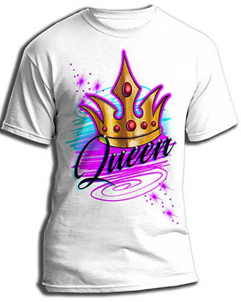 F007 Custom Airbrush Personalized Crown Tee Shirt Design Yours