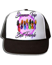 F010 Custom Airbrush Personalized Stick Figure Girls Snapback Trucker Hat Design Yours