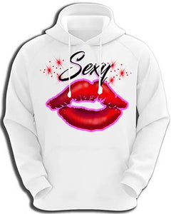 F012 Custom Airbrush Personalized Sexy Lips Hoodie Sweatshirt Design Yours