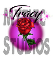 F014 Custom Airbrush Personalized Rose Flower Ceramic Coaster Design Yours