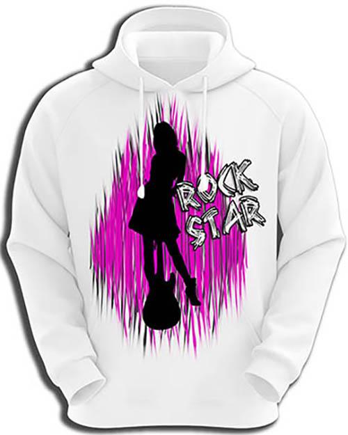 F017 Custom Airbrush Personalized Rock Star Hoodie Sweatshirt Design Yours