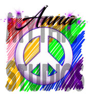 F025 Custom Airbrush Personalized Peace Sign License Plate Tag Design Yours