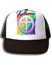 F028 Custom Airbrush Personalized Christian Cross Snapback Trucker Hat Design Yours