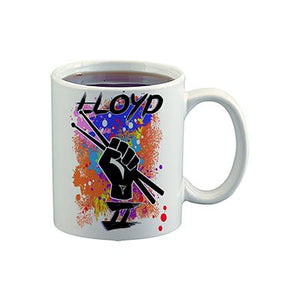 F056 Digitally Airbrush Painted Personalized Custom Drum Sticks Music and Cat Woman    Ceramic Coffee Mug