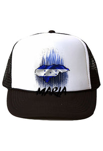 F059 Digitally Airbrush Painted Personalized Custom Honduras Flag Heart    Snapback Trucker Hats