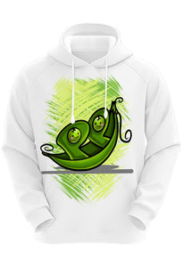 F063 Digitally Airbrush Painted Personalized Custom Two Peas in a Pod Girl  Adult and Kids Hoodie Sweatshirt