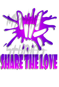 F065 Digitally Airbrush Painted Personalized Custom Share The love  Adult and Kids T-Shirt