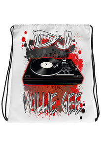 F069 Digitally Airbrush Painted Personalized Custom DJ Record Mixer  vacation discount  Drawstring Backpack.