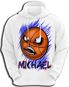 G004 Personalized Airbrush Basketball Hoodie Sweatshirt Design Yours