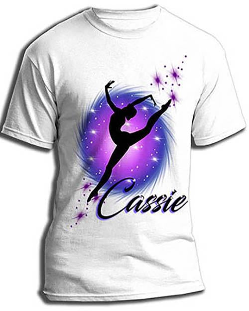 G007 Personalized Airbrush Dancer Tee Shirt Design Yours