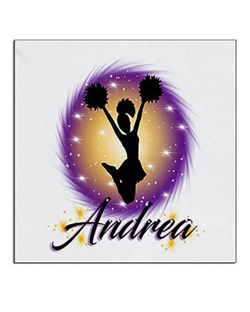 G011 Personalized Airbrush Cheer Pom Pom Ceramic Coaster Design Yours