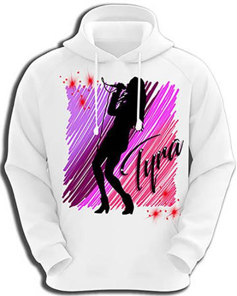 G014 Personalized Airbrush Singer Musician Hoodie Sweatshirt Design Yours