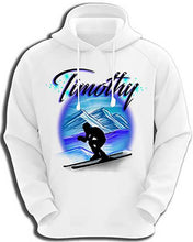 G015 Personalized Airbrush Skiing Hoodie Sweatshirt Design Yours