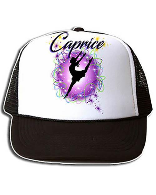 G018 Personalized Airbrush Dancer Snapback Trucker Hat Design Yours
